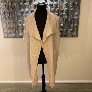 ⭐️ GAP XL Cream Fuzzy Open Front Wool Blend Cardigan Vest